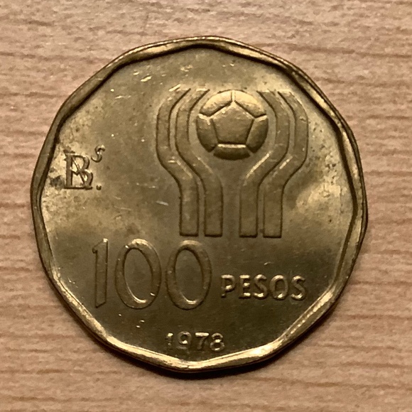 Conmemorative Coin 100 Pesos  1978 FIFA World Cup Argentina - Picture 2 of 2
